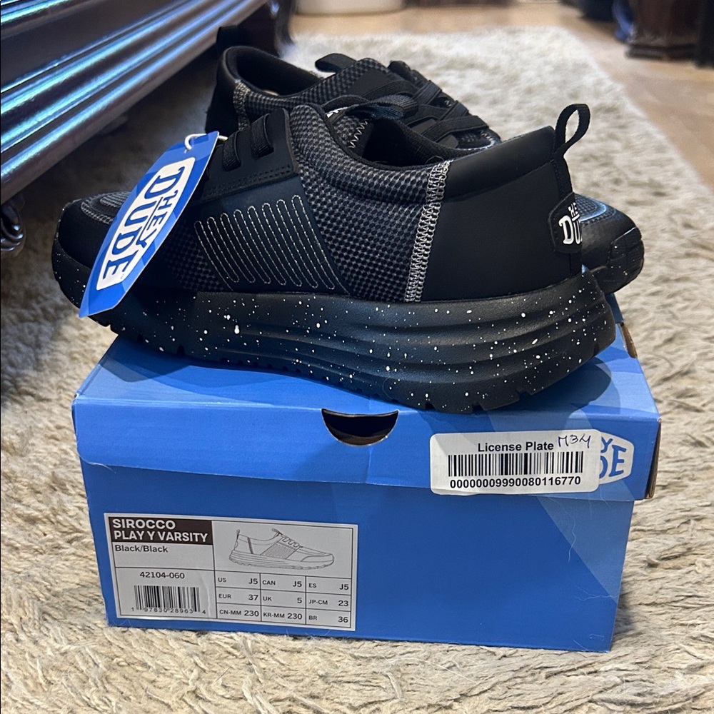 Hey Dude Sirocco Black Sneakers